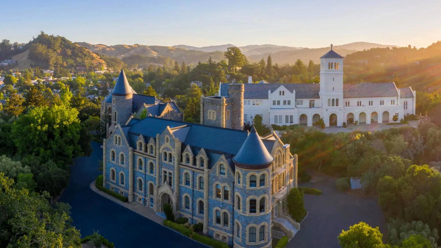 Media masthead - Marin campus drone shot